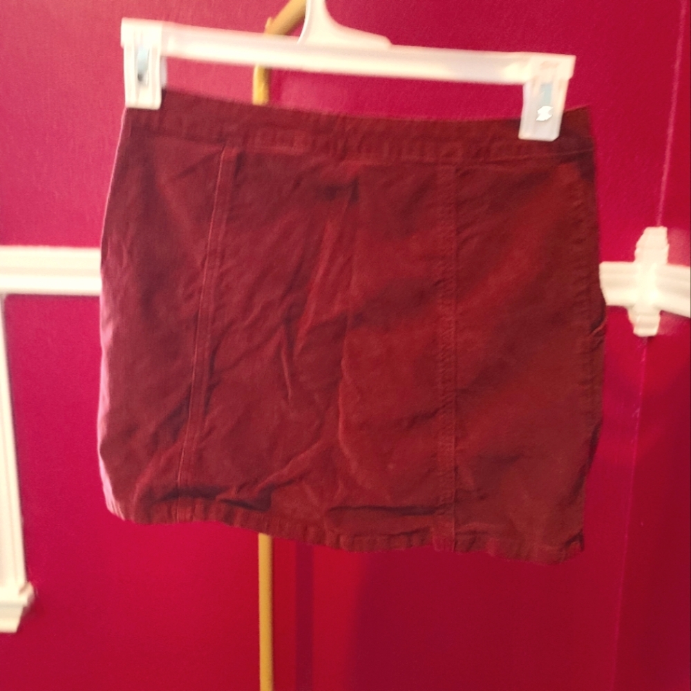 Maroon S Corduroy Skirt